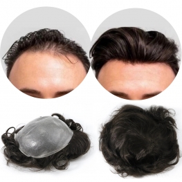 Thin Skin Hair System Toupee for Man 
