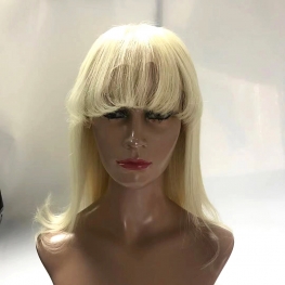 double drawn hair wig bob wig with bang for black woman blonde #613 