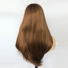 middle brown mono woman wig adjustable head size warm tone